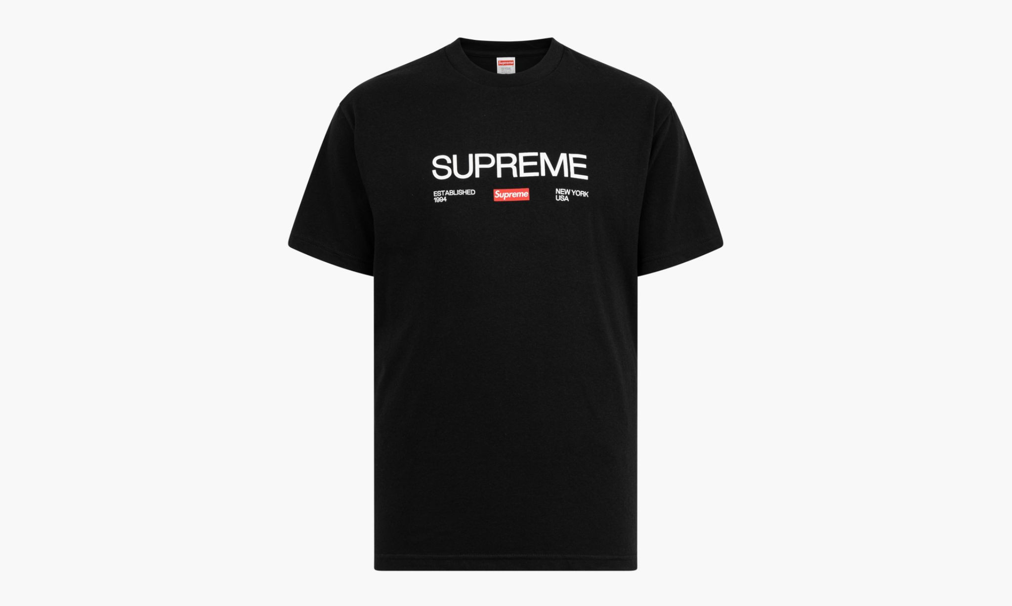 HOT低価Supreme Est.1994 Tee black L Tシャツ/カットソー(半袖/袖なし)